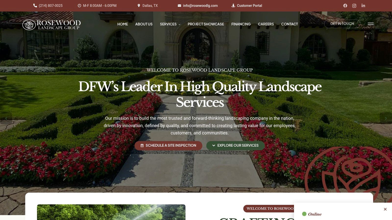 Screenshot from https://rosewoodlandscapegroup.com