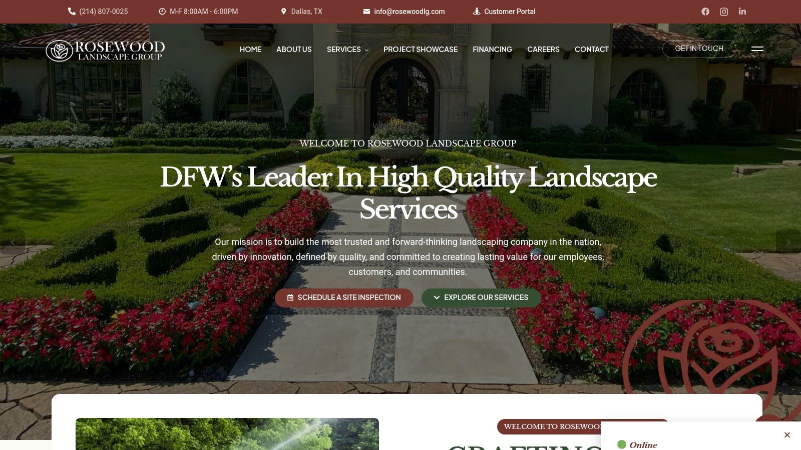 Screenshot from https://rosewoodlandscapegroup.com