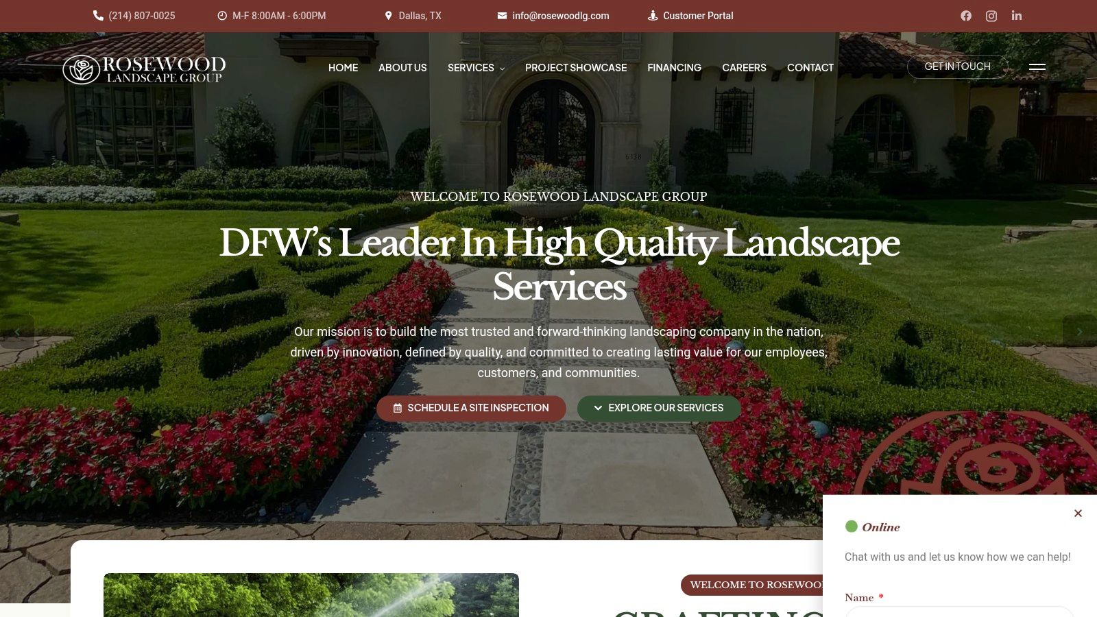 Screenshot from https://rosewoodlandscapegroup.com