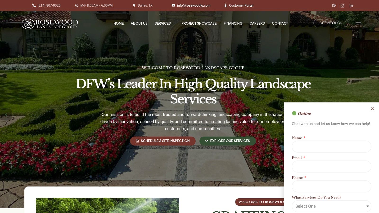 Screenshot from https://rosewoodlandscapegroup.com