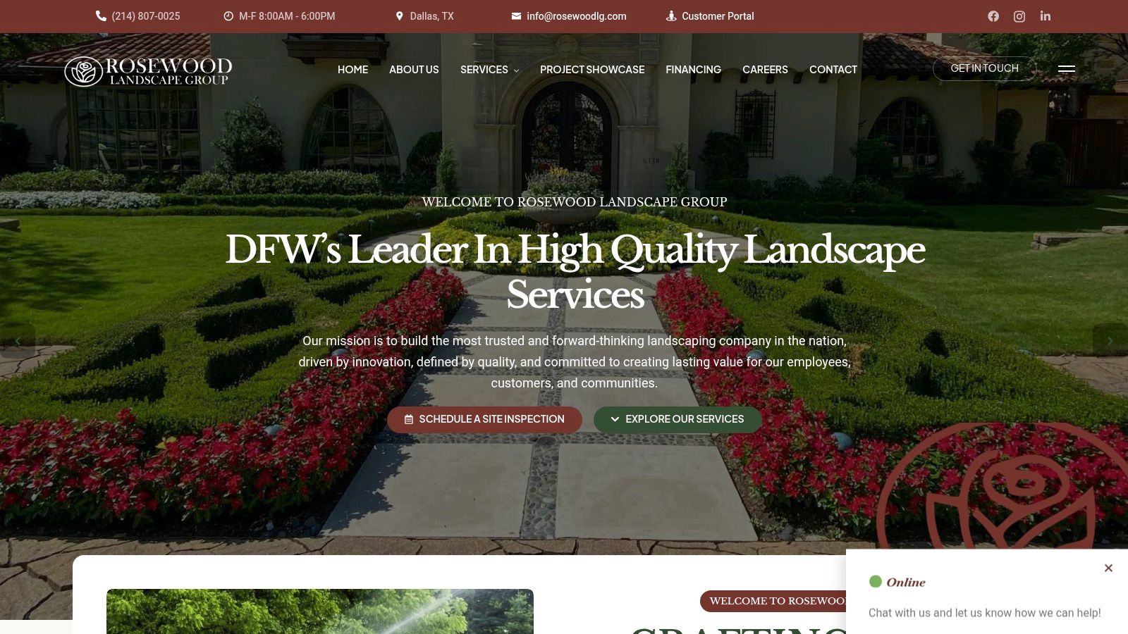 Screenshot from https://rosewoodlandscapegroup.com