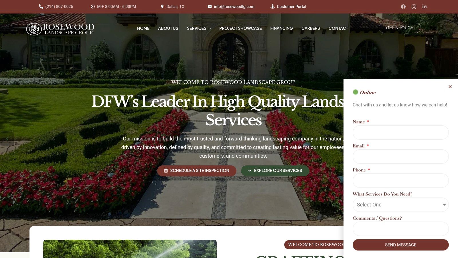 Screenshot from https://rosewoodlandscapegroup.com